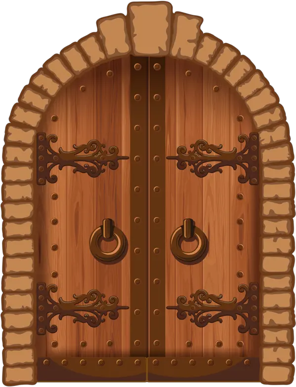  Clipart Castle Doors Transparent Free Old Wooden Door Clipart Png Door Png