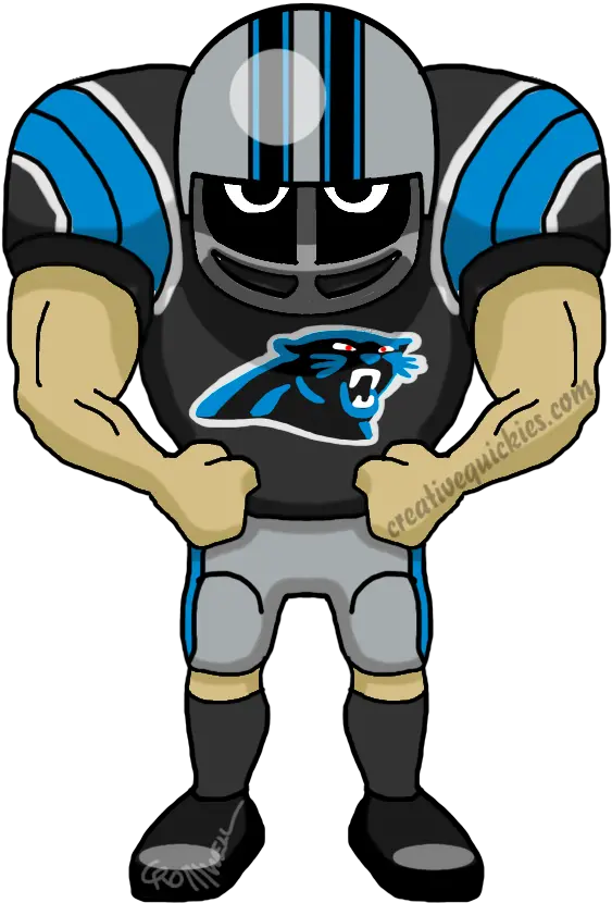  Charlotte North Carolina Panthers Cartoons Of Your Cartoon Football Player Png Carolina Panthers Logo Png