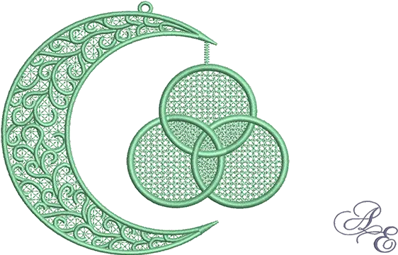  Crescent Moon Triple Circle Free Circle Png Lace Circle Png