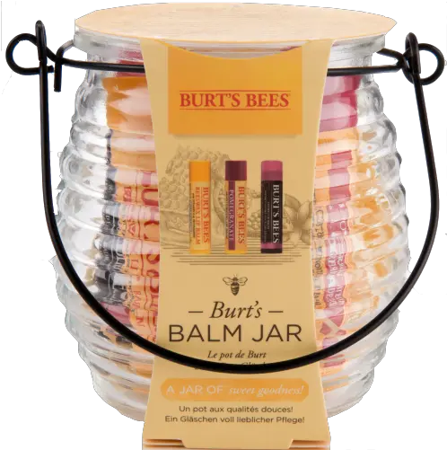  Honey Jar Bees Lip Balm Set Png Honey Jar Png