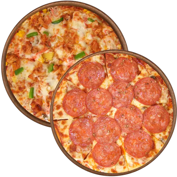  Two Pepperoni Png Pizza Png