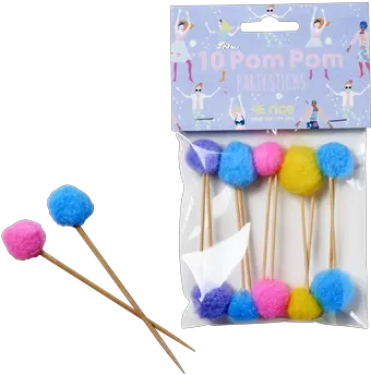  Pom Cocktail Sticks Idiophone Png Pom Poms Png