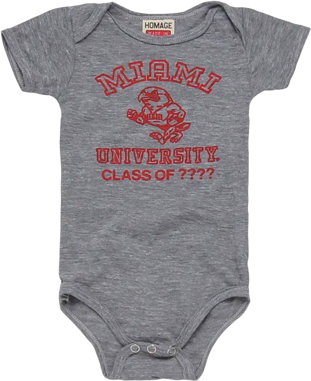  Homage Miami University Infant Baby One Piece 1800 Short Sleeve Png University Of Miami Icon