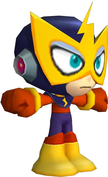  Psp Mega Man Powered Up Elec Man The Models Resource Fictional Character Png Mega Man Icon