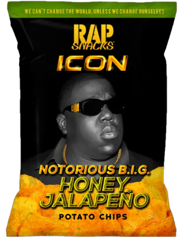  Notorious Big Rap Snacks Honey Jalapeno Potato Chips 25 Oz Walmartcom Biggie Smalls Chips Png Honey Pot Icon