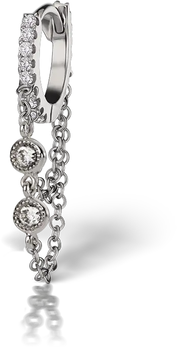  65mm Diamond Eternity With 2 Rounds And Chains Maria Tash Solid Png 2 Chainz Png