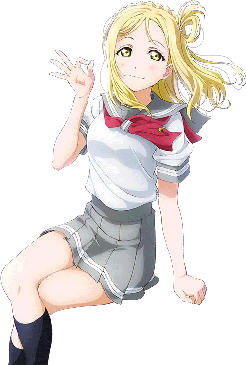  Cards Mari Ohara Sitting Transparent Png Mari Ohara Transparent