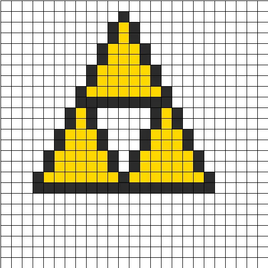  Triforce Zelda Perler Bead Pattern Sprite Triforce Pixel Art Png Triforce Png