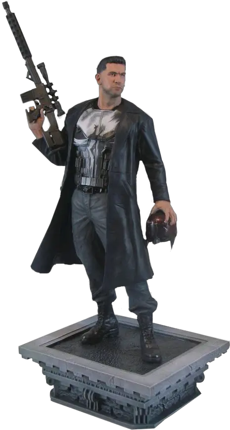  Download The Punisher Scale Hot Marvel Gallery Punisher Statue Png Punisher Netflix Logo