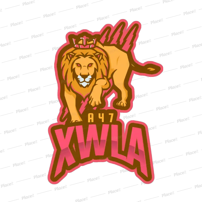  Placeit Gaming Logo Maker With A Brave Lion Illustration Language Png Lion Roaring Icon