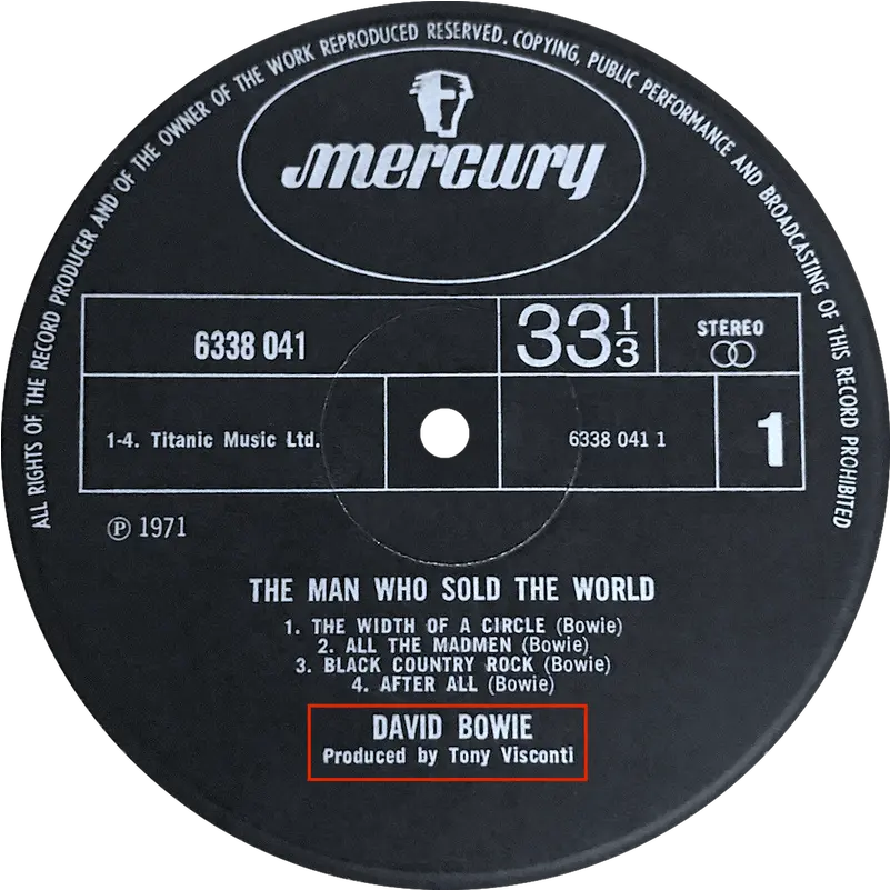  David Bowie The Man Who Sold The World Mercury 6338 041 Solid Png David Bowie Logo