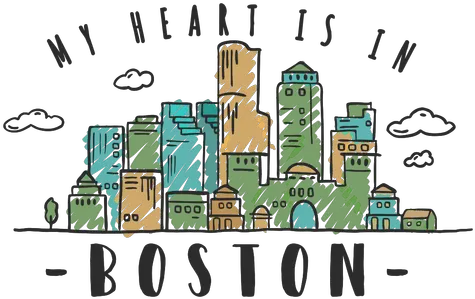  Boston Skyline Sticker Vertical Png Boston Skyline Png