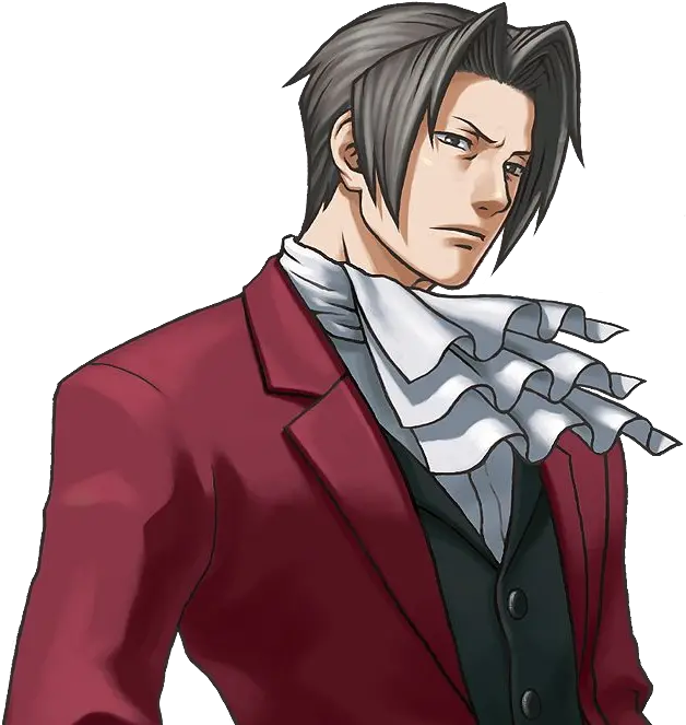  Phoenix Wright Objection Png Whou0027s That Handsome Ruffled Miles Edgeworth Phoenix Wright Png