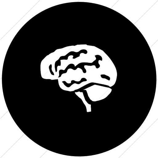  Iconsetc Flat Circle White Brain White And Orange Png Brain Icon Png