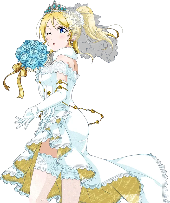  Png The Animes Eli Ayase Eli Ayase Wedding Dress Eli Ayase Transparent