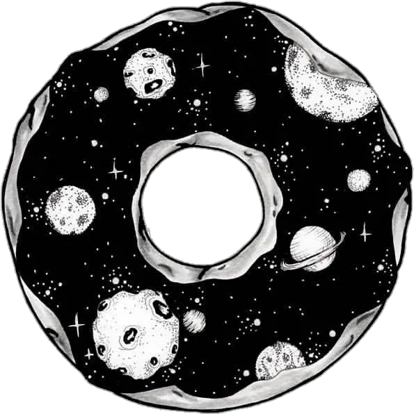  Download Hd Donut Clipart Galaxy Galaxy Clipart Black And White Png Donut Clipart Png