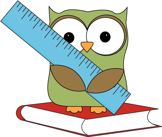  Pin Op Owls School Cute Owl Clipart Png Ruler Clipart Png