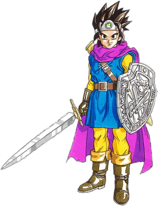  Dragon Quest Erdrick Dragon Quest 3 Hero Png Sword And Shield Png