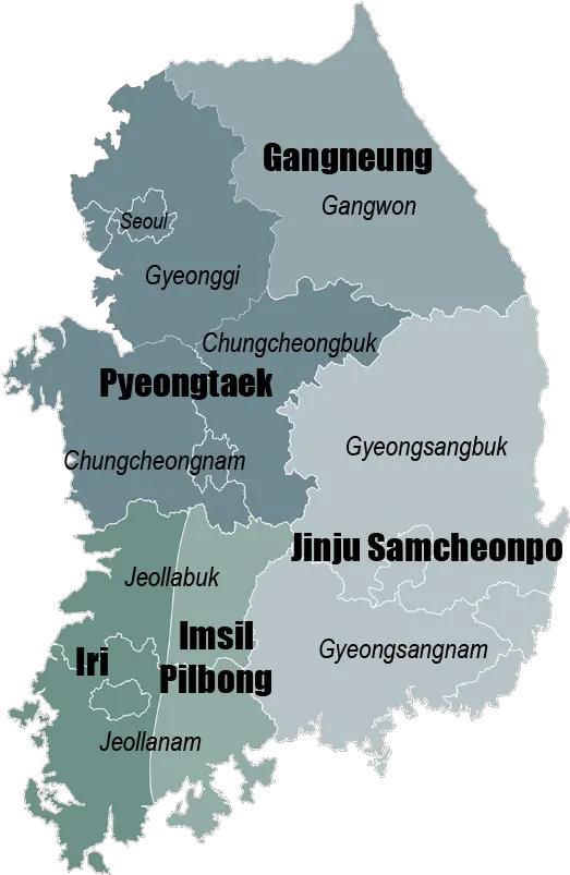  Pungmul Activity Regions In South Korea South Korea Religion Map Png South Korea Png