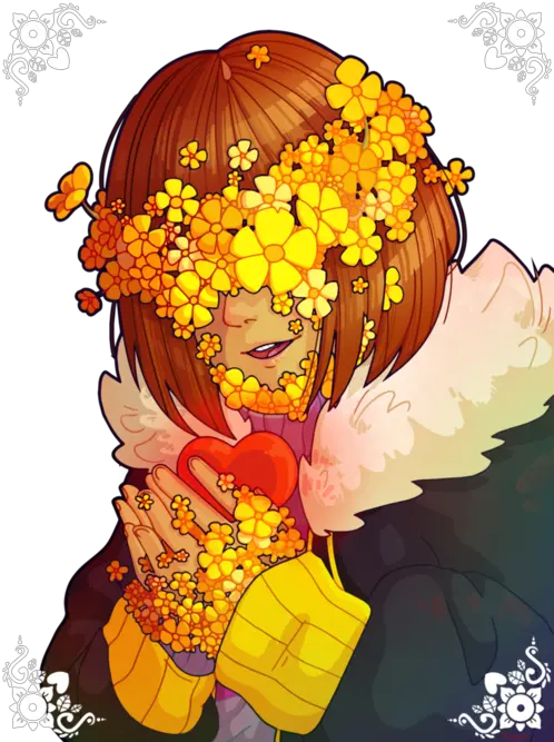  Heart Flowerfell Frisk Png Undertale Heart Png