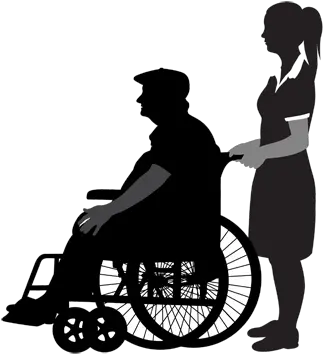  Silh2 Comfort Caregivers Inc In Home Senior Care Conversation Png Wheelchair Silhouette Png