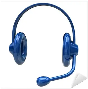  Sticker Blue Headphone Icon Pixersus Portable Png Headphone Icon Transparent