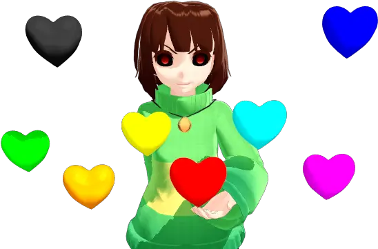  Mmd Undertale Heart Warrior Heart Png Undertale Heart Transparent