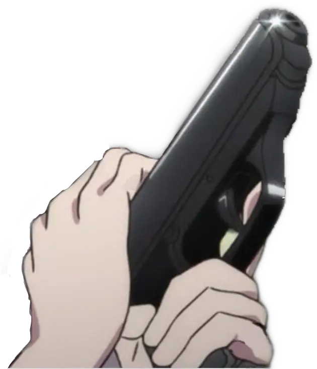  Animegun Sticker By Lixochan Anime Gun In Hand Transparent Png Gun Hand Transparent