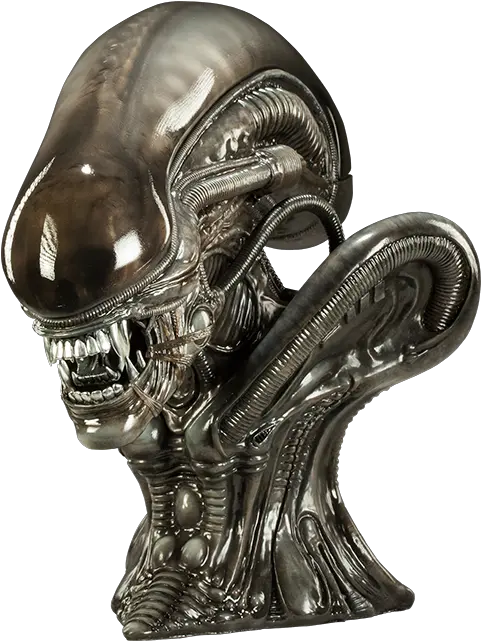  Download Hd Alien Legendary Scale Bust Alien Statue Png Alien Head Png