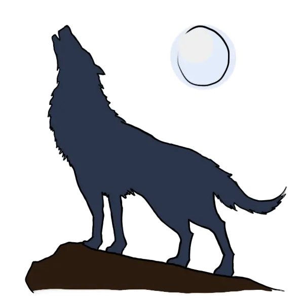  Wolf Howling Cartoon Wolf Png Wolf Silhouette Png