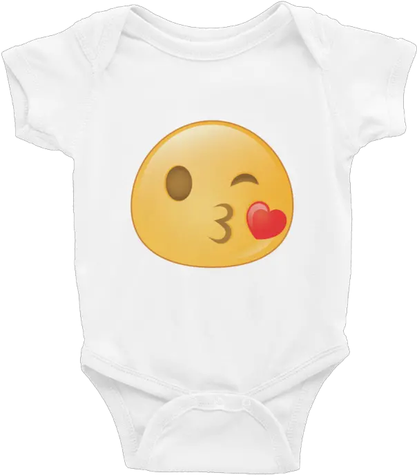  Download Expressive Blowing Kiss Emoji Baby Onesie My Wear Smiley Png Kiss Emoji Png