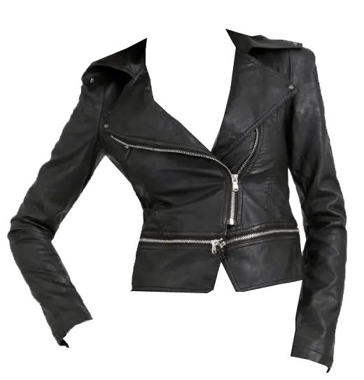  Zipper Point Simple Faux Leather Leather Jacket Png Leather Jacket Png