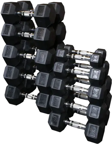  Dumbbells U2014 Bandit Fitness Equipment Body Solid Hex Dumbbells Png Dumbell Png