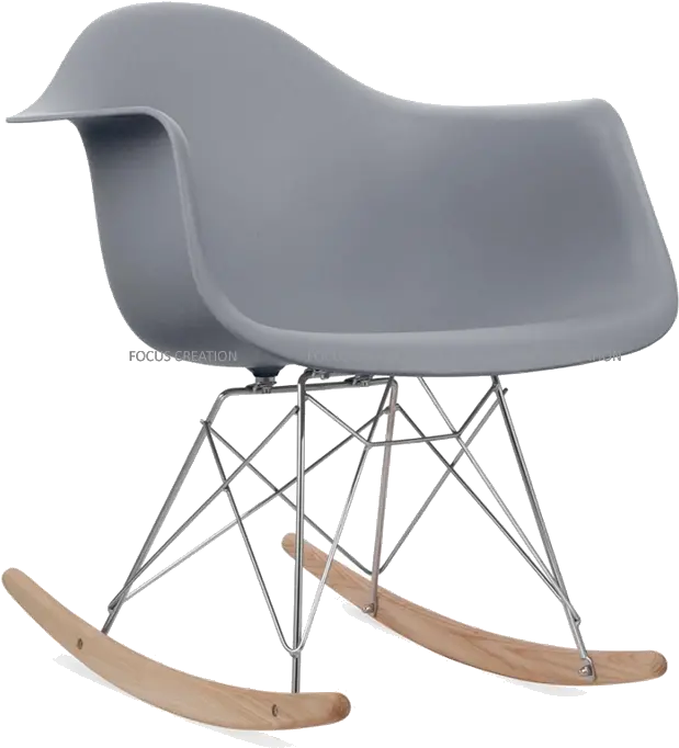  Charles Eames Rocking Chair Cadeira De Balanço Branca Png Plastic Texture Png