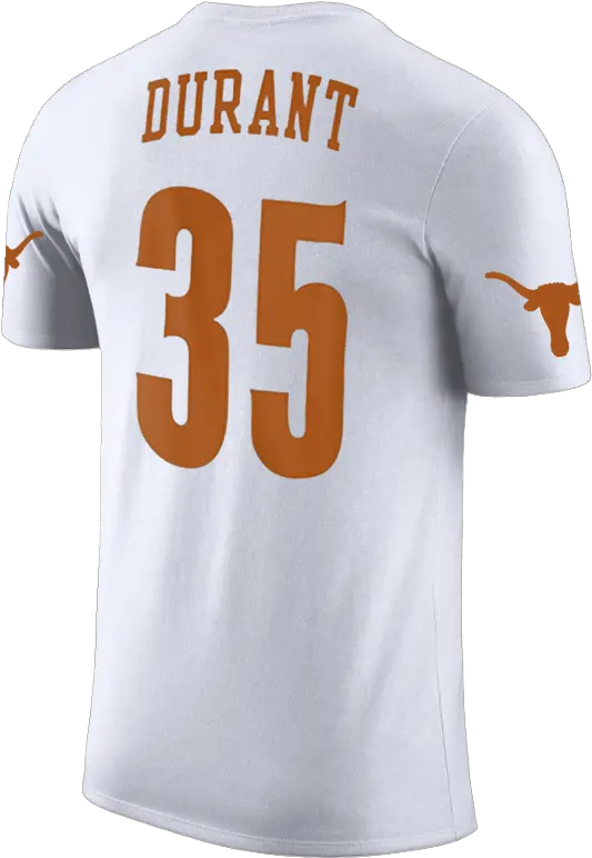  Menu0027s Texas Longhorns Kevin Durant Future Star T Shirt White Png Kevin Durant Png Warriors