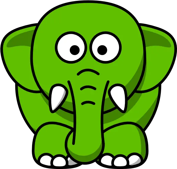  Elephants Clipart Green Cartoon Animal With Transparent Elephant Clipart Png Elephant Transparent Background