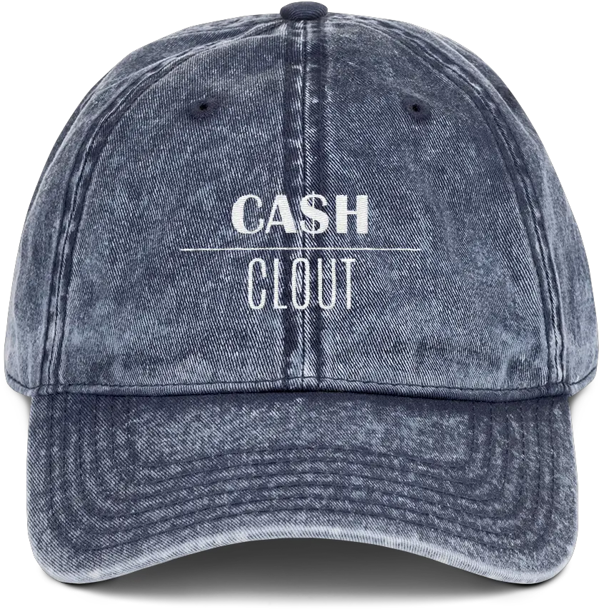  Cash Over Clout Denim Dad Hat Spiked Png