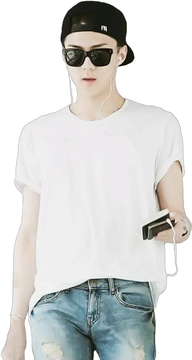  Download Sehun T Shirt Sunglasses Kpop Exo Free Download Sehun Png Pixel Sunglasses Png