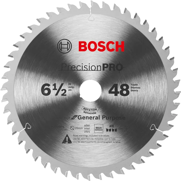  Pro648ts 6 12 In 48tooth Precision Pro Series Track Saw Bosch Png Saw Blade Png