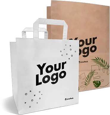  Custom Printed Paper Bags Pap Poser Med Logo Png Brown Paper Bag Icon