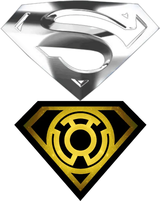  Download Hd Superman Yellow Lantern Double Shield Superman Logo Superman Yellow Lantern Png Superman Logo Transparent