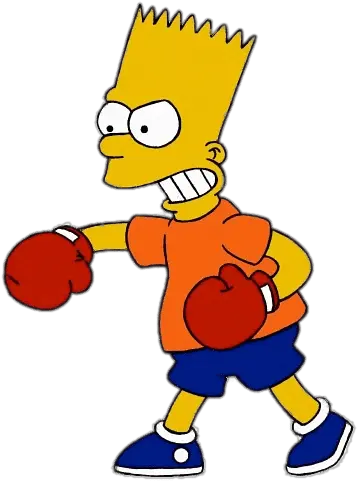  Bart Simpson Boxing Transparent Png Stickpng Bart Simpson Boxing Bart Png