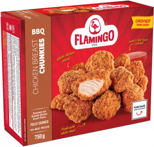  Our Delicious Breaded Chicken Products Flamingo Burger De Poulet Flamingo Png Chicken Nuggets Png