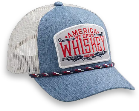  We Grow Whiskey Blue U0026 White Hat Baseball Cap Png White Hat Png