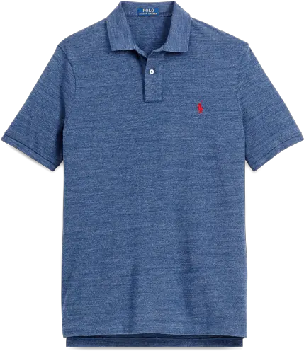  Classic Fit Mesh Polo Royal Short Sleeve Png Ralph Lauren Icon