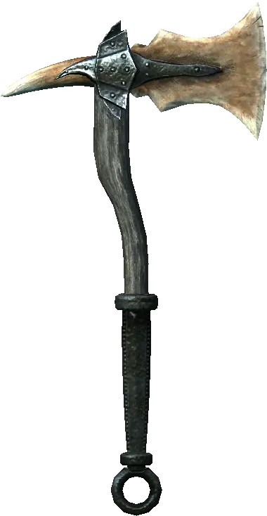  Download Medieval Clipart Battle Axe Skyrim Dragon Bone Skyrim War Axe Png Battle Axe Png