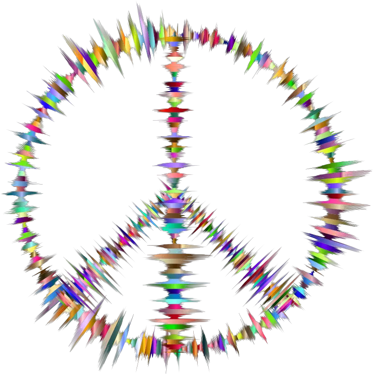  Download Free Png Prismatic Sound Waves Peace Sign Dlpngcom Peace Symbol Drawings Sound Waves Png