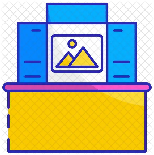  Tabletop Display Icon Of Colored Triangle Png Table Top Png