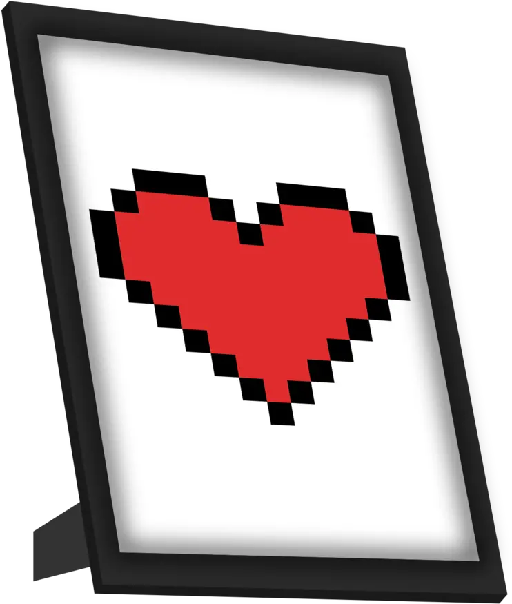  Pixel Heart Framed Art Pixel Heart Transparent Background Png Pixel Heart Transparent