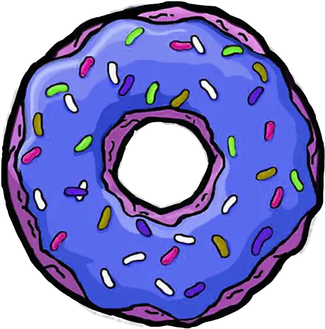  Download Donuts Tumblr Homero Blue Donuts Simpsons Png Donuts Png